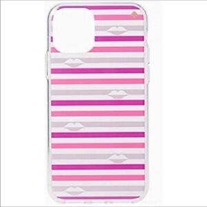 Kate Spade Striped iPhone Case NWT for iPhone XS/X or 11 Pro Pink Purple